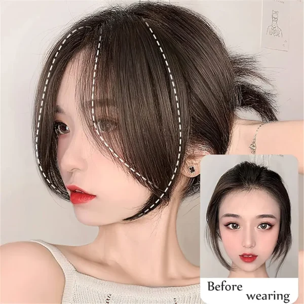 Fake Wig Hair Topper for Women Pinzas Para El Cabello in Hair Pieces with Bangs Outdoor Activities or Daily Use Replacement Wigs - Image 13