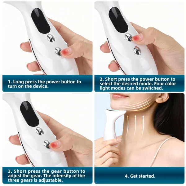 Electric Neck Beauty Instrument Household Heating Beauty Device Micro Current LED Firming Lifting Lighten Neck Lines Skin Care - Image 8