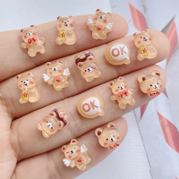 50Pcs New Cute Resin 8*10mm Mini Shiny Little Cat Flatback  Ornament Jewelry Making Manicure Hairwear Accessories - Image 14