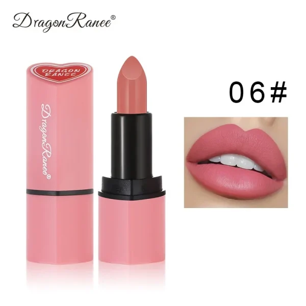 Cute Love Heart Lipstick Velvet Matte Nude Lipstick Pink Red Waterproof Lasting Lipsticks Stain Lip Balm Set Lip Tint Makeup - Image 7