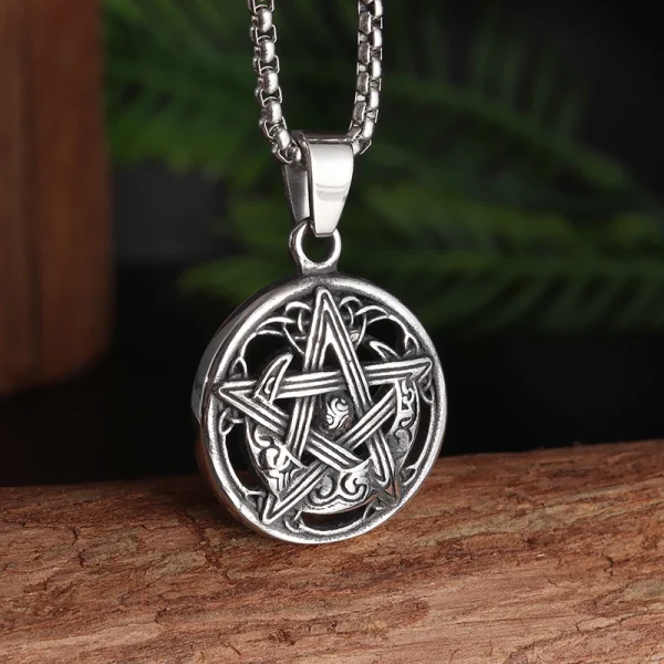 Popular Retro Style Celtic Knot Shield Pendant Necklace Men Women Amulet Hip Hop Punk Personalized Jewelry - Image 39