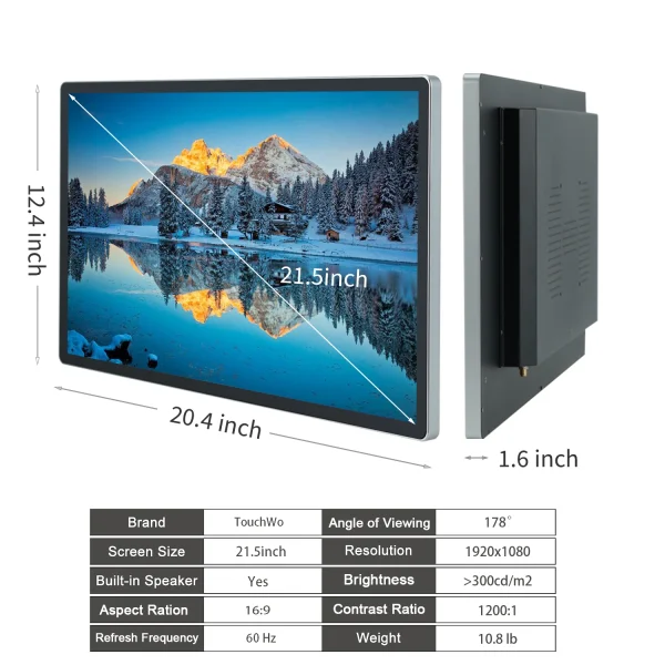 TouchWo 21.5 23.8 27 Inch Touch Screen Monitor Pc Touchscreen Monitor Industrial Android Window 10 All In One Pc For Commercial - Image 8