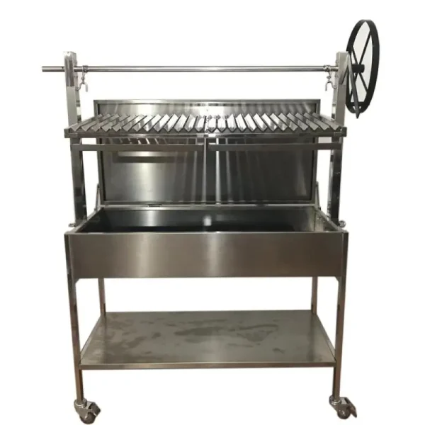 Garden Outdoor Charcoal BBQ Greek Brazilian Cyprus Style Rotating Rotisserie Grill With Hood - Image 9