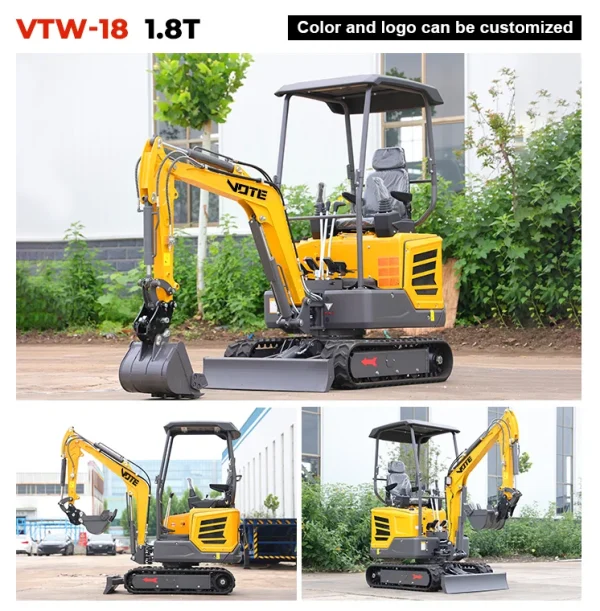 Home Use Crawler Mini Excavator Small Orchard Construction Agriculture Crusher Backhoe 1 Ton Mini Excavator 1000kg Customized - Image 19