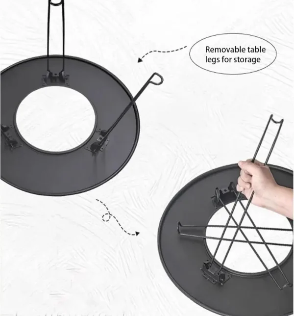 Folding Round Table Camping BBQ Grill stand Protable Barbecue Brazier Grill Outdoor Picnic Foldable  Fire Stove Charcoal grill - Image 9