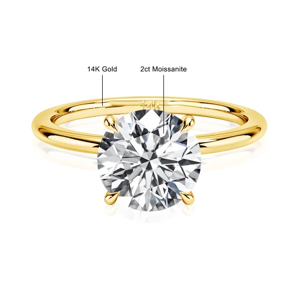 100% Real 14K Gold Oval Moissanite Ring 3ct Certified AU 585 K Gold Luxury Brand Elegant Wedding Jewelry Valentines Ladies Gift - Image 7