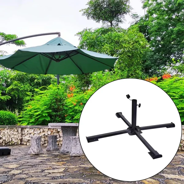 Patio Umbrella Stand Easy to Use Adjustable Foldable Sun Shelter Umbrella Stand Base for Fishing Beach Garden Yard Backyard - Image 4