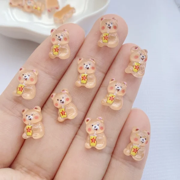 50Pcs New Cute Resin 8*10mm Mini Shiny Little Cat Flatback  Ornament Jewelry Making Manicure Hairwear Accessories - Image 9