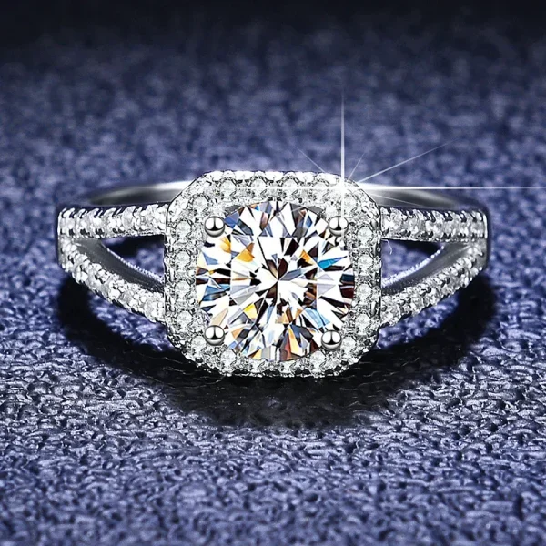 18K gold ring moissanite PT950 platinum ring for marriage proposal 1 carat D color VVS1 diamond