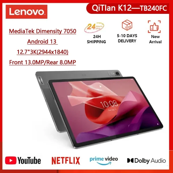 Original Lenovo Tablet K12/P12 TB240FC Global ROM Tab 12.7 inch MediaTek Dimensity 7050 8GB 128GB/256GB 10200mAh Android 13 Pad