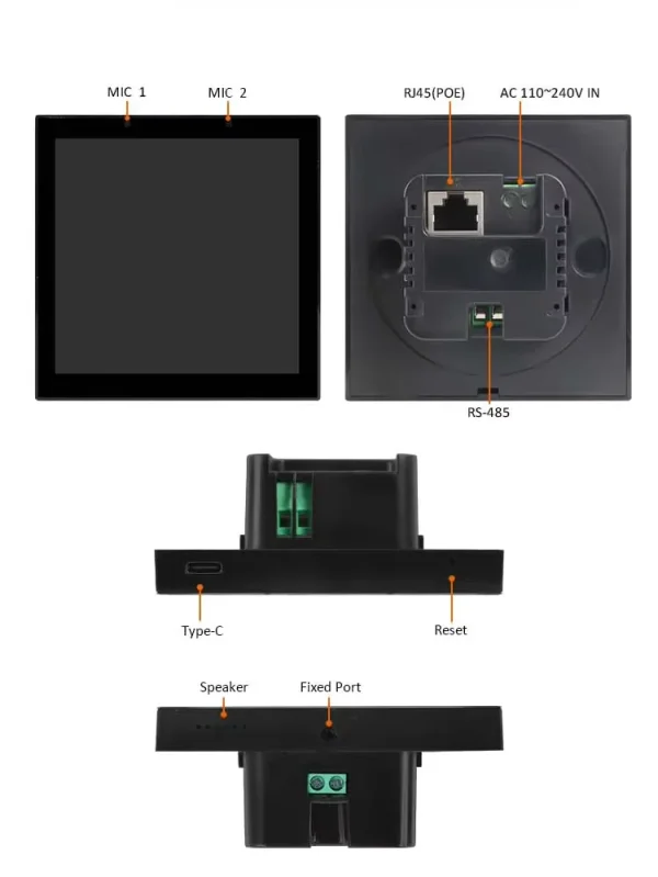 4 inch Android 11 Smart Home Control Tablet 2G+32G Memory Wall Panel with POE RS485 DC12V Input Touch Screen - Image 15