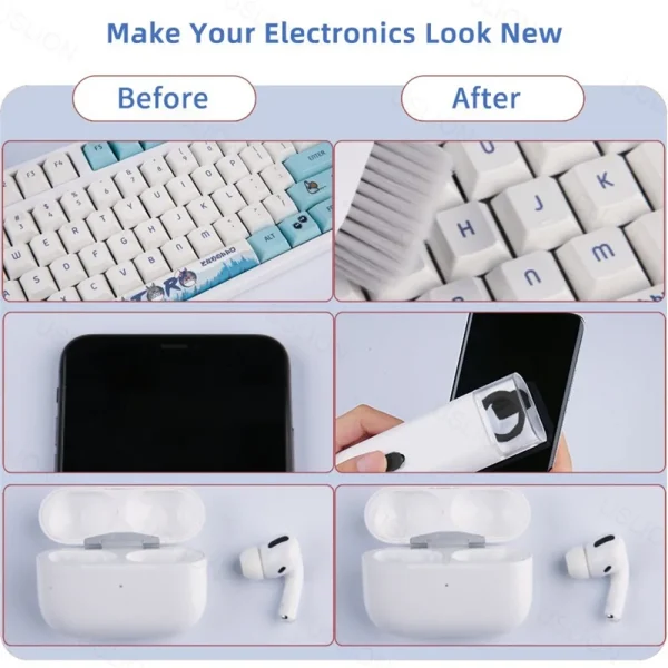 7 in 1 Cleaning Kit Computer Keyboard Cleaner Brush Earphones Cleaning Pen For Headset IPad Phone Cleaning Tools Keycap Puller ﻿ - Image 18