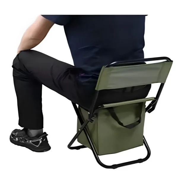 Outdoor Folding Chair 200kg Large Weight Bearing Leisure Camp Ice Pack Chair with Storage Bag Backrest Insulation Fishing Chair - Image 15