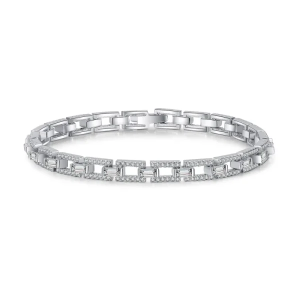 Luxury Sparkling Bangles Pure PT950 Platinum fine Jewelry 6-7inch 3/3.2/3.5CT All Moissanite Brilliant Bracelet for Women gift - Image 5