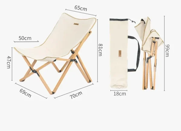 Naturehike-Folding Wooden Chair for Outdoor Camping, Portable Fishing Art Sketch, Small Bench Chair, NH19JJ008 - Image 20