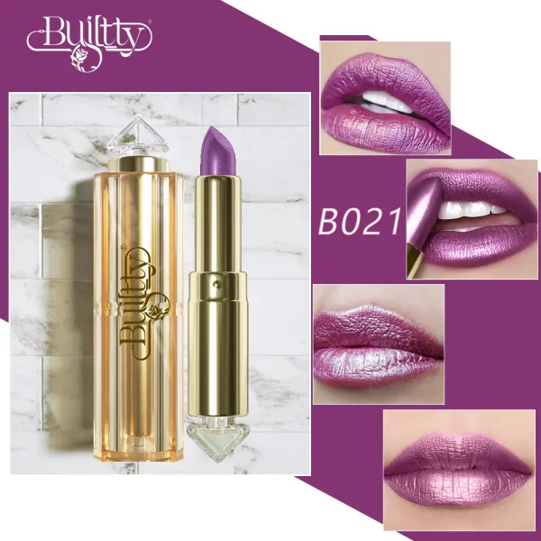 BUILTTY Korean Glitter Pearl Dropshiping Lipstick Matte Nude Color Long Lasting Waterproof Wholesale Price Red Pink Purple - Image 14