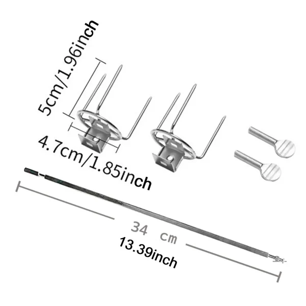 Grill Roast Chicken Fork Portable Turkey Roasting Grill Complete Holders Chicken Roaster Rack for Patio Outdoor Picnic Backyard - Image 6