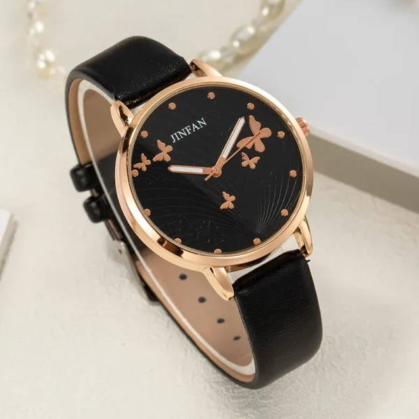 Elegant Simple Butterfly Design Dial Design Ladies Watches Women Fashion Luxury Dress Watch Casual Woman Quartz Leather Clock - Image 14