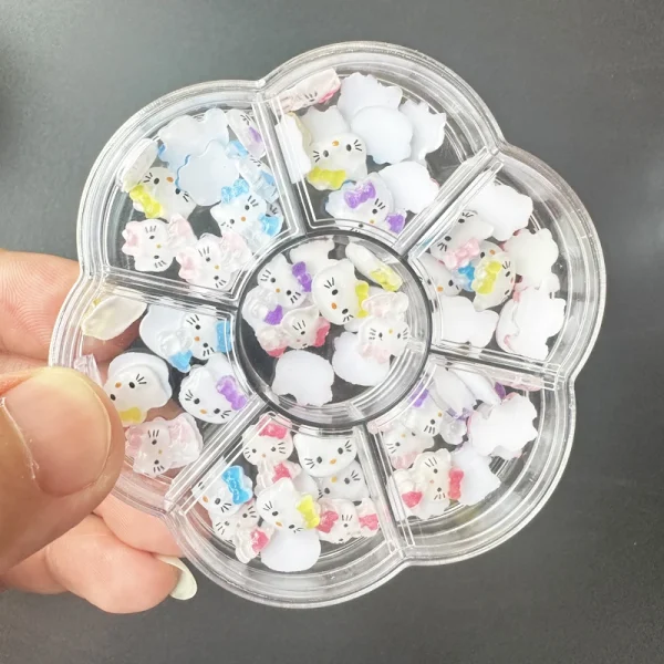 Sanrio Nail Charms Hello Kitty Design Nail Art Diy Mini Rhinestones Flatback Charms Crafts Stones for Manicure Nail Charms 70PCS - Image 16