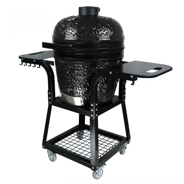 Kamado 22 Inch Charcoal Barbecue Grill Smoker Bbq Grills Outdoor Color Red - Image 8