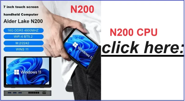 SZBOX S7 7 inch N100 Mini PC Pocket WiFi6 BT5.2 Touch Screen Windows 11 PRO LPDDR5 16GB 256GB SSD Tablet Desktop GAMER Computer - Image 7