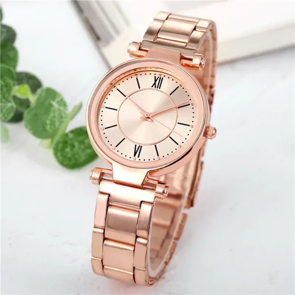 Luxury Rose Gold Stainless Steel Watches Female Classic Round Dial Quartz Watch Women Business Wristwatches Wrist Jewelry Reloj - Image 19