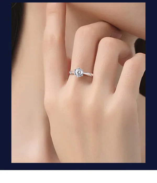 FASIFAN 100% Original Six Claw PT950 Moissanite Diamond Ring Unique Design Wedding Valentine’s Day Gift - Image 16