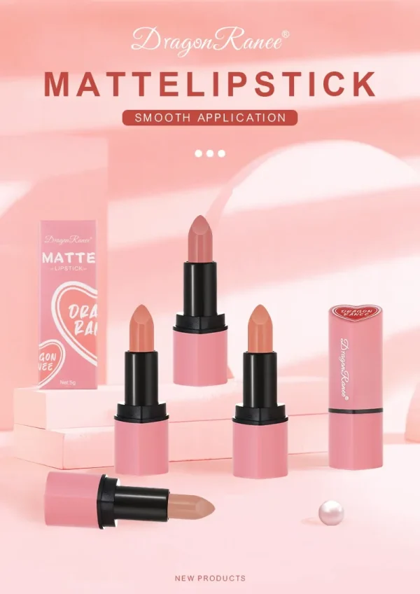 Cute Love Heart Lipstick Velvet Matte Nude Lipstick Pink Red Waterproof Lasting Lipsticks Stain Lip Balm Set Lip Tint Makeup - Image 10