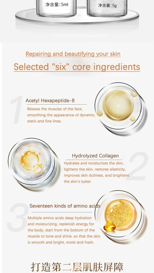 Korean Collagen Hyaluronic Acid Face Mask Repair Firming Lifting Improve Fine Lines Brighten Moisturiz Peptide Essence Skin Care - Image 15