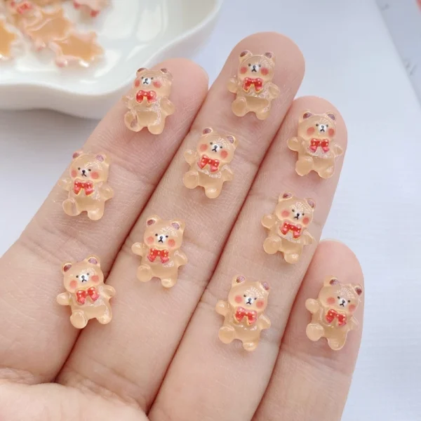 50Pcs New Cute Resin 8*10mm Mini Shiny Little Cat Flatback  Ornament Jewelry Making Manicure Hairwear Accessories - Image 15