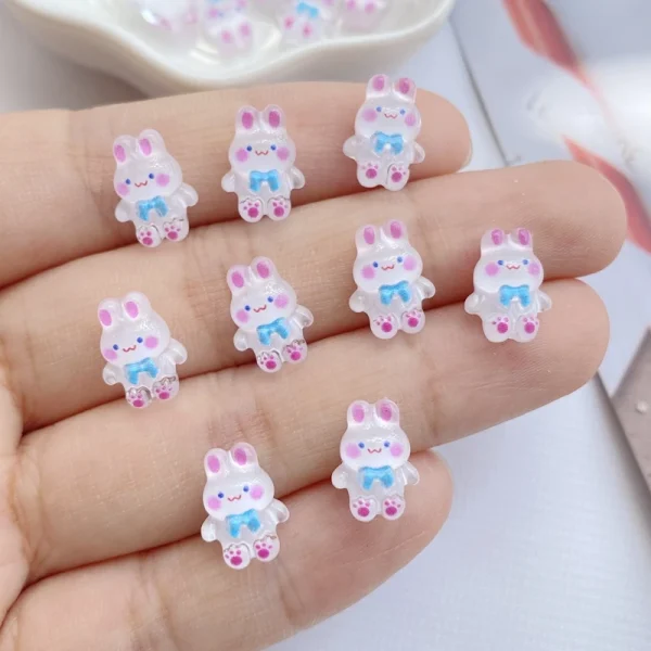 50Pcs New Cute Resin 8*10mm Mini Shiny Little Cat Flatback  Ornament Jewelry Making Manicure Hairwear Accessories - Image 13