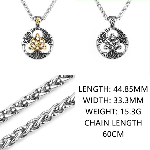 Stainless Steel Vintage Viking Mixed Gold Color Odin Rune Necklace Men Celtic Knot Amulet Pendant Nordic Jewelry as Men’s Gifts - Image 12