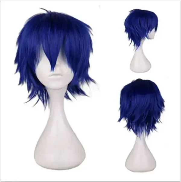 Male Wig Black White Purple blonde Red Short Hair Cosplay Anime Costume Halloween Wigs Synthetic Hair With Bangs For Men - Image 16