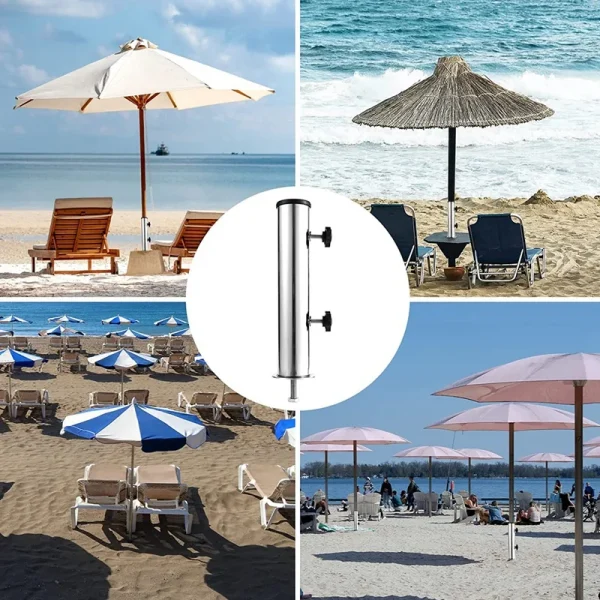 Umbrella Mount Stand Tube Outdoor Parasol Base Holder Insert Pipe Sleeve, For Outside Garden Backyard Balcony - Image 4