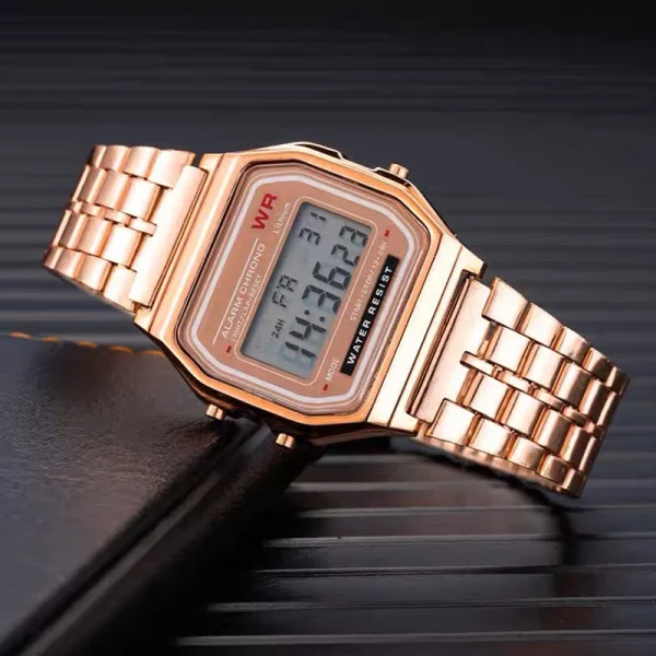 Luxury Gold Silver Sports Military Watches Men Women LED Digital Wristwatches Retro F91W Steel Band Electronic Watch Wrist Clock - Image 36