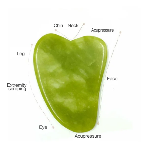 Face Massager Gua Sha Natural Stone Set Guasha Body Massage Tool Jade Face Lift Devices visage rouleau de massage rouleau visage - Image 3