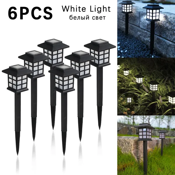 4/6pcs Flickering Flame Lamp Outdoor Solar Torch 12 LED Lights Waterproof Garden Patio RGB Home Christmas Decoration Lantern - Image 8