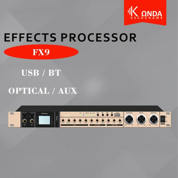 FX9 Pre-Effect Digital Preamp Effect Sound Mixer professional Audio Processor For Karaoke KTV