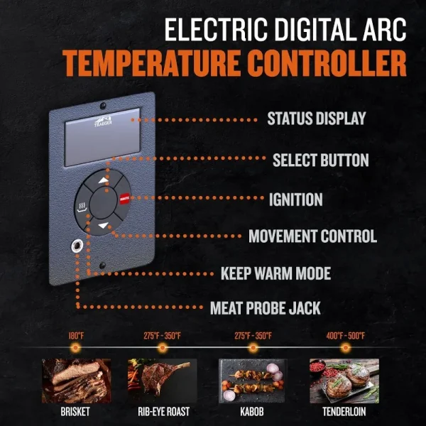 Traeger Grills TFT18KLD Ranger Portable Wood Pellet Grill and Smoker Electric Tabletop Pellet Smoker with Digital Arc Controller - Image 4
