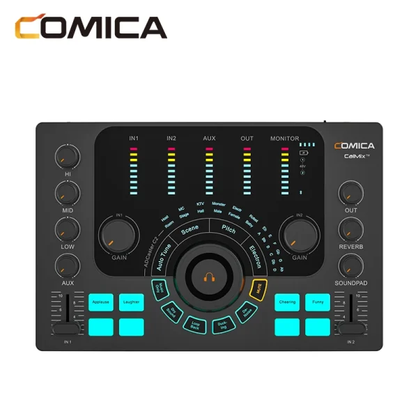 Comica C2 Sound Card Feature-packed Audio Interface for Recording/Podcasting/Streaming for Guitarist/Vocalist/Podcast Microphone - Image 2