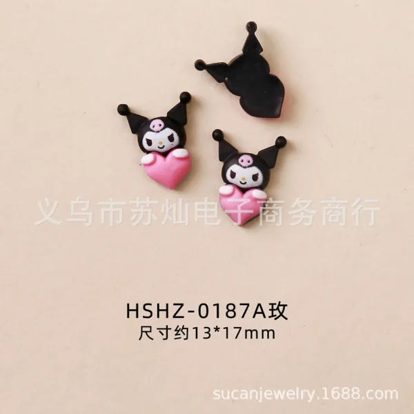 10/20Pcs Kawaii Sanrio Hello Kitty Nail Tips Charms Ornament Acrylic Diy Cartoon Phone Case Nail Accessory Cute Gift for Girl - Image 7