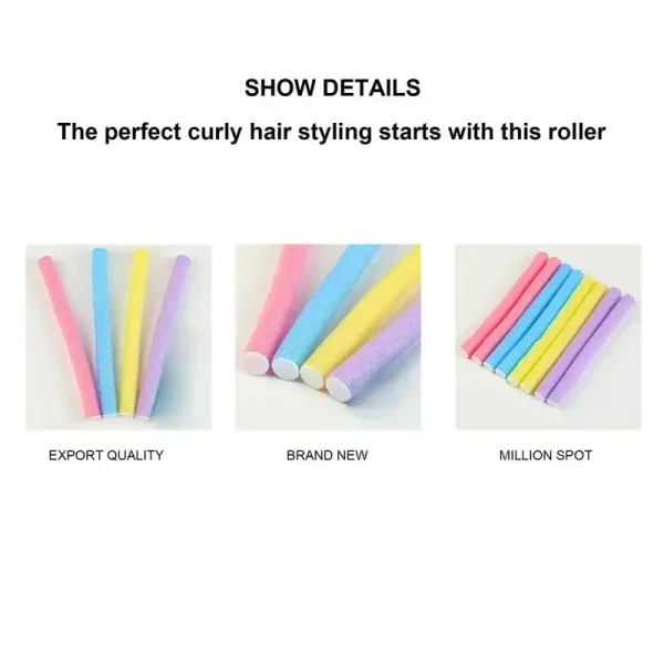 10pcs Flexible Hair Curling Rod Hair Curler Makers Soft Foam Bendy Twist Curls Flexi Rollers Styling Tools Hair Roller No Heat - Image 4