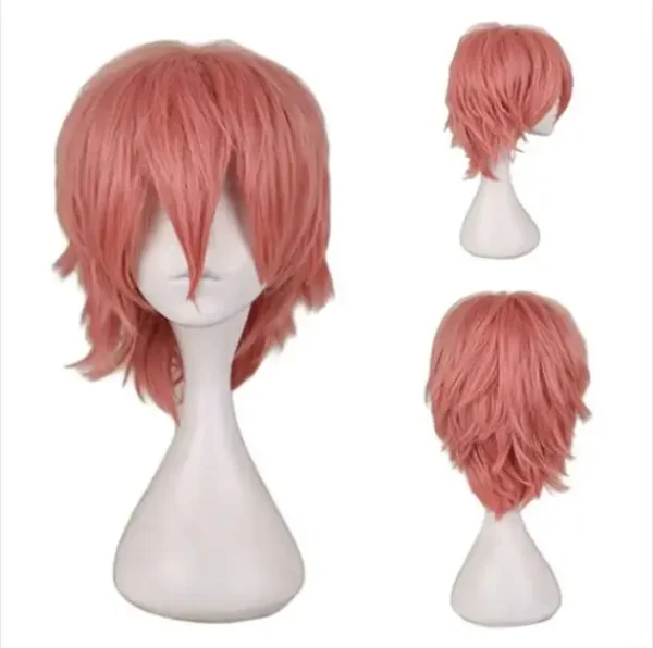 Male Wig Black White Purple blonde Red Short Hair Cosplay Anime Costume Halloween Wigs Synthetic Hair With Bangs For Men - Image 10