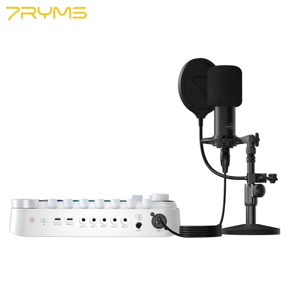 7Ryms 7Caster SE2 USB Audio Interface 3.5mm, 6.35mm Instrument Inputs with XLR,  for Recording, Streaming and Podcasting, ect - Image 5