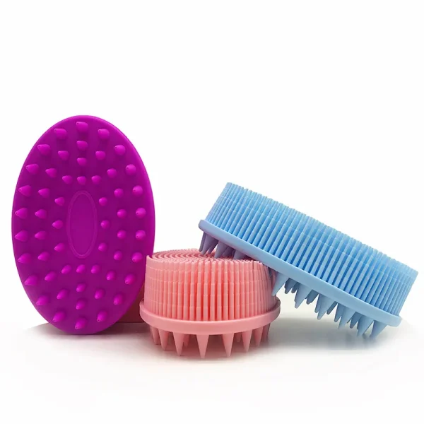 Soft Silicone Brush Wash Bath Shower Exfoliating Skin Fit For Baby Adult Bath Shampoo Head Massage Brush Supplies siliconebrush - Image 4