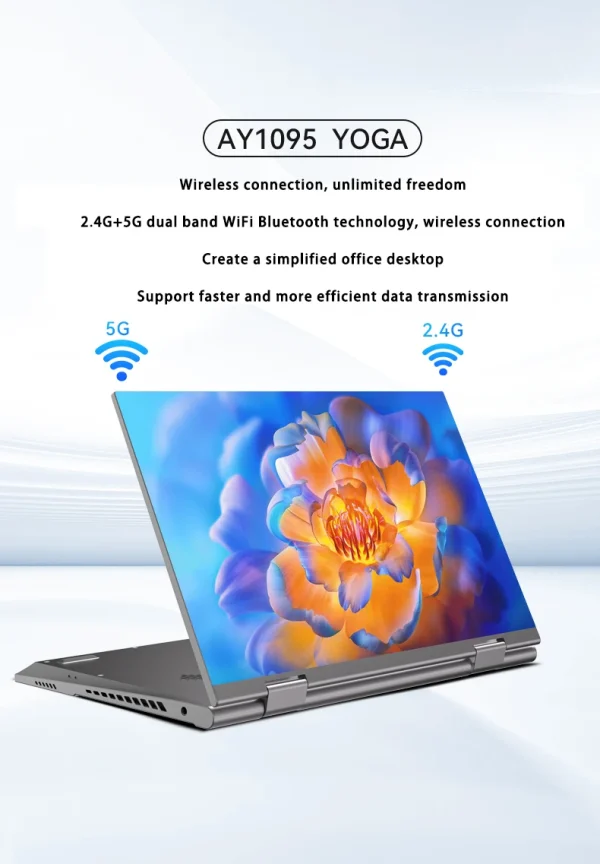 Office Laptop 2 in 1 Touch Screen 10.95 Inch 360° Flip Intel N95 Windows 11 Pro 16GB DDR5 2TB SSD Metal Mini Gaming Notebook PC - Image 21