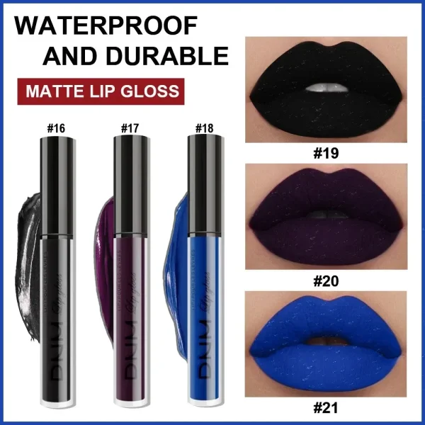 3 Colors/set Matte Velvet Lip Gloss Non-Stick Cup Waterproof Long-lasting Liquid Lipstick Cosmetic Keep 24 Hours Fashion Makeup - Image 4