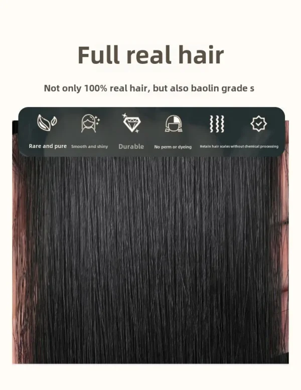 6Inch 100%Human Hair 16x18cm Men Toupee Clip in Hair Extensions Topper Replacement System  Capillary Prothesis Male Hair Wig - Image 16