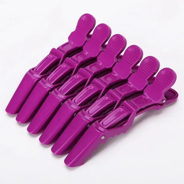 6pcs/lot Plastic Hair Clip Hairdressing Clamps Claw Section Alligator Clips Barber Salon Styling Hairpin Hair Accessories - Image 12