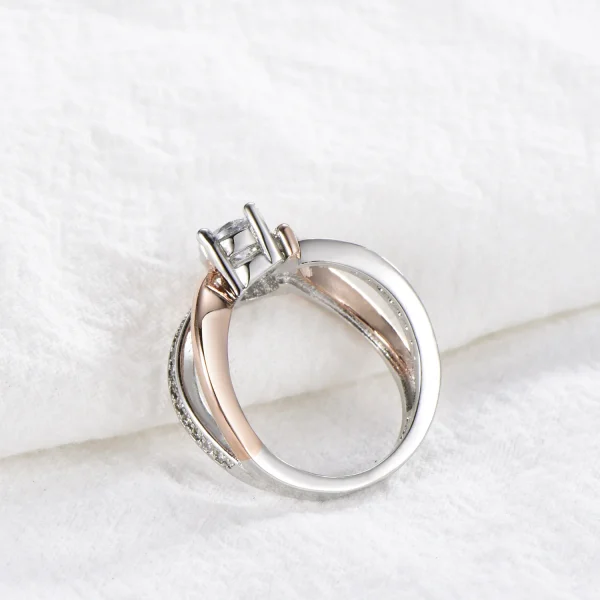 New creative European and American women's rose gold-plated color separation ring cross-border hot jewelry - Image 9